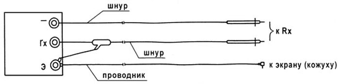 Схема подключения и использования мегаомметра